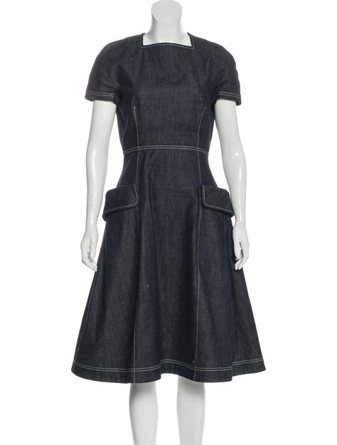 christian dior denim dress|christian dior partie fine dress.